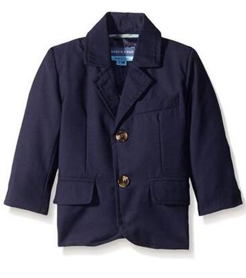 Boys' CK Single-Breasted Pinstripe Jacket Detailed