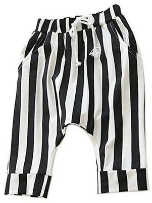 Girls Striped Casual Pants Harem Pants Low Crotch Sweatpants Baggy