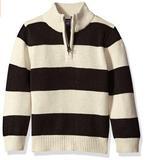 Baby Boys'' Striped Zip Neck Sweater