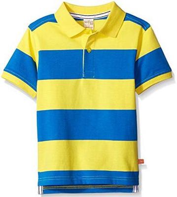 Men's Short Sleeve Striped Pique Polo Shirt