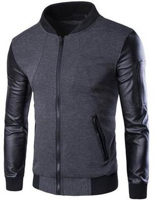 Men's Stand Collar Slim Fit Lightweight Varsity Baseball Jacket