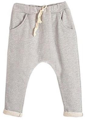 Girls' Casual Cotton Knit Elastic Pants