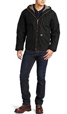 Men's Big-Tall Sanded Duck Sherpa Lined Hooded Jacke